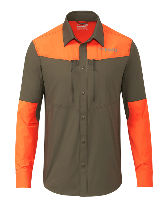 Upland Sporter Shirt | Major Brown/Blaze Orange