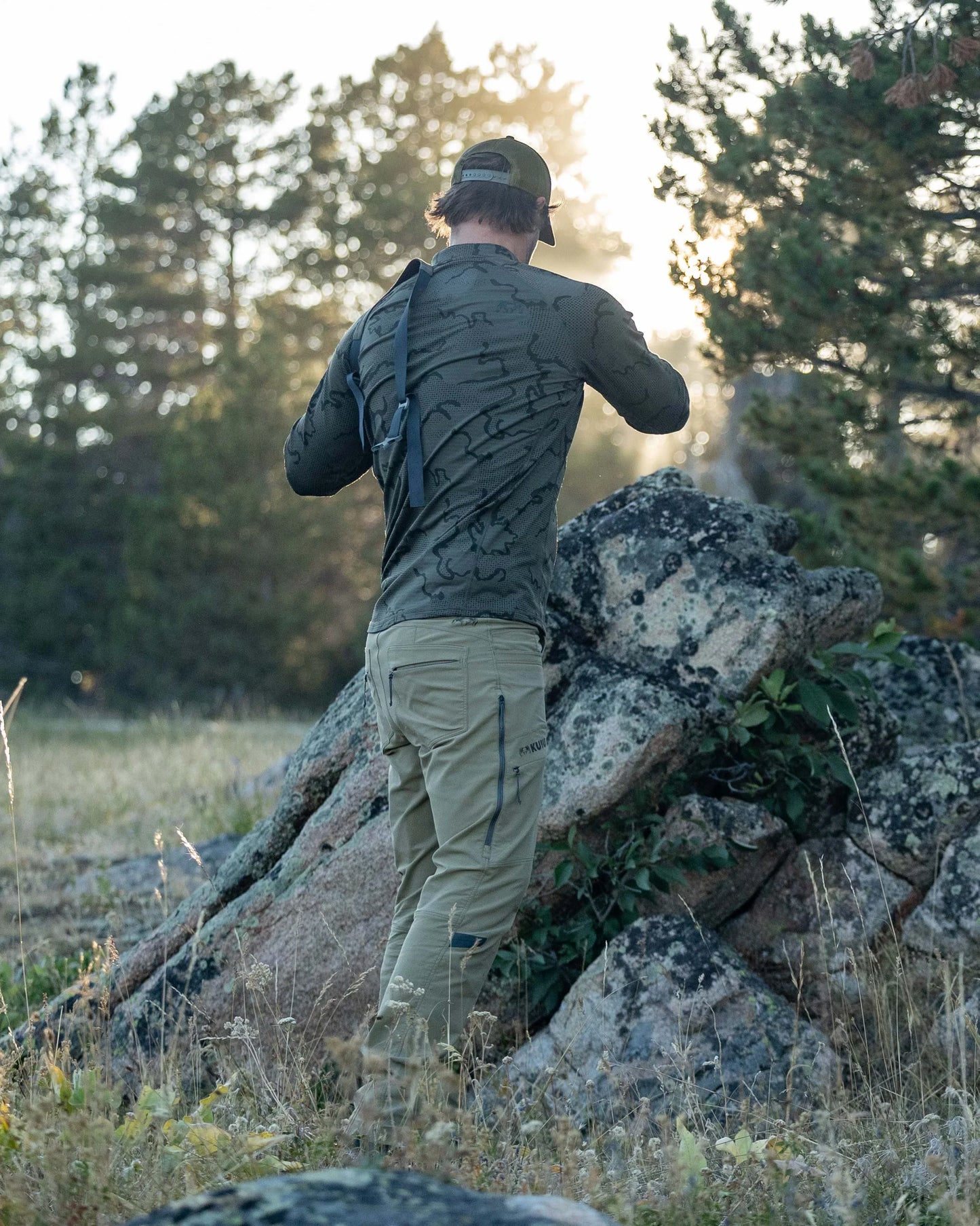Ridgepoint Fleece Henley | Olive Tonal