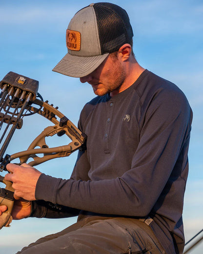 PRO Merino 200 Henley | Ash