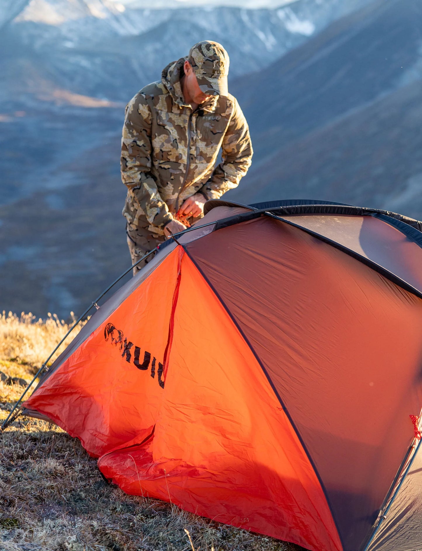 Mountain Star 2 Person Tent Set | Gunmetal-Orange
