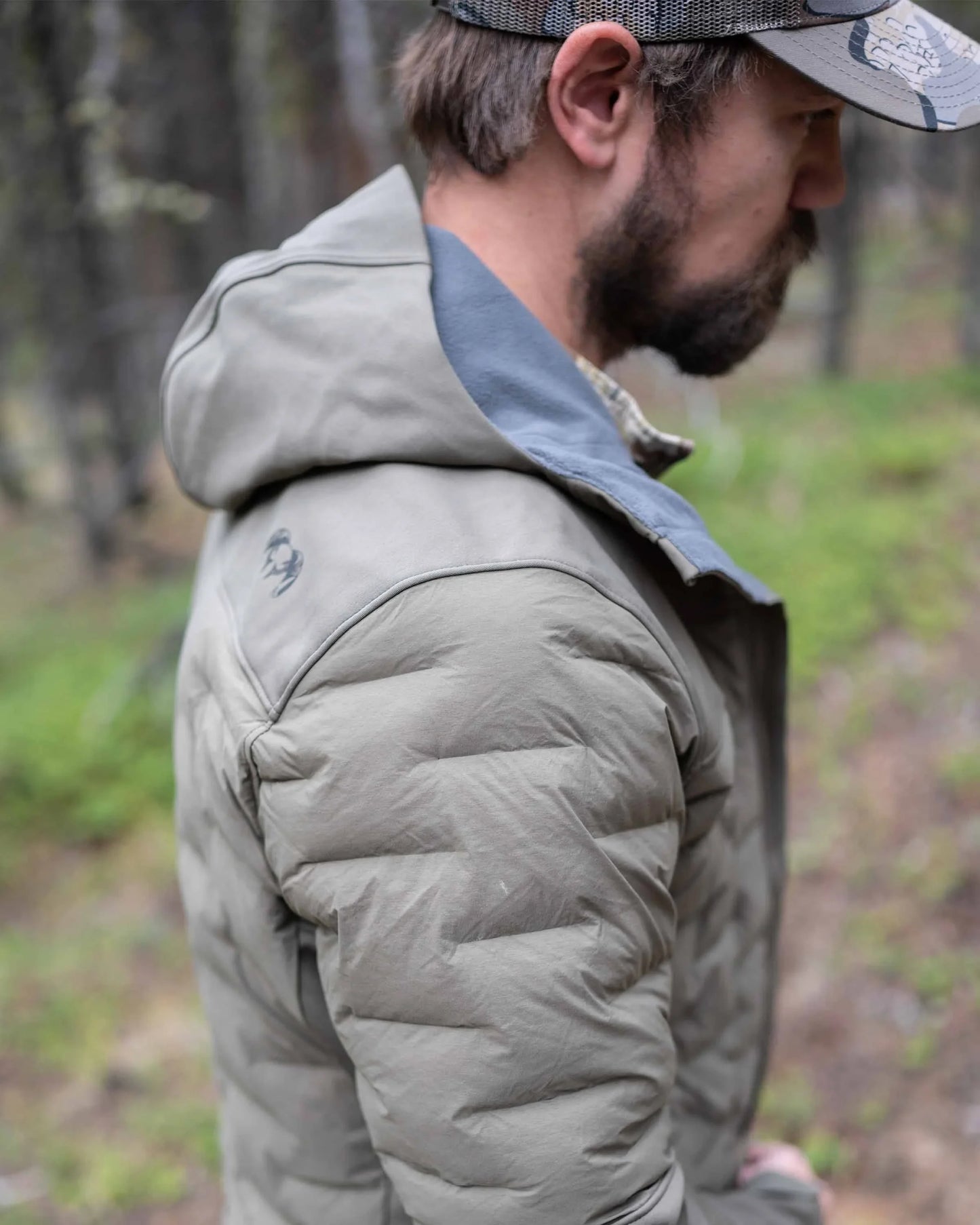 Axis Thermal Hybrid Hooded Jacket | Black-Gunmetal