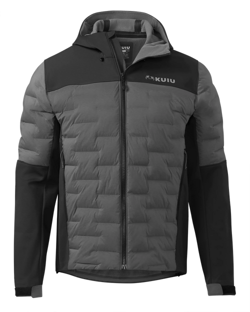 Axis Thermal Hybrid Hooded Jacket | Black-Gunmetal