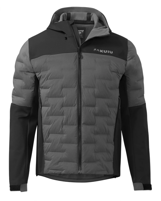 Axis Thermal Hybrid Hooded Jacket | Black-Gunmetal