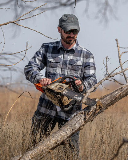 Field Flannel Shirt | Steel Blue Trio