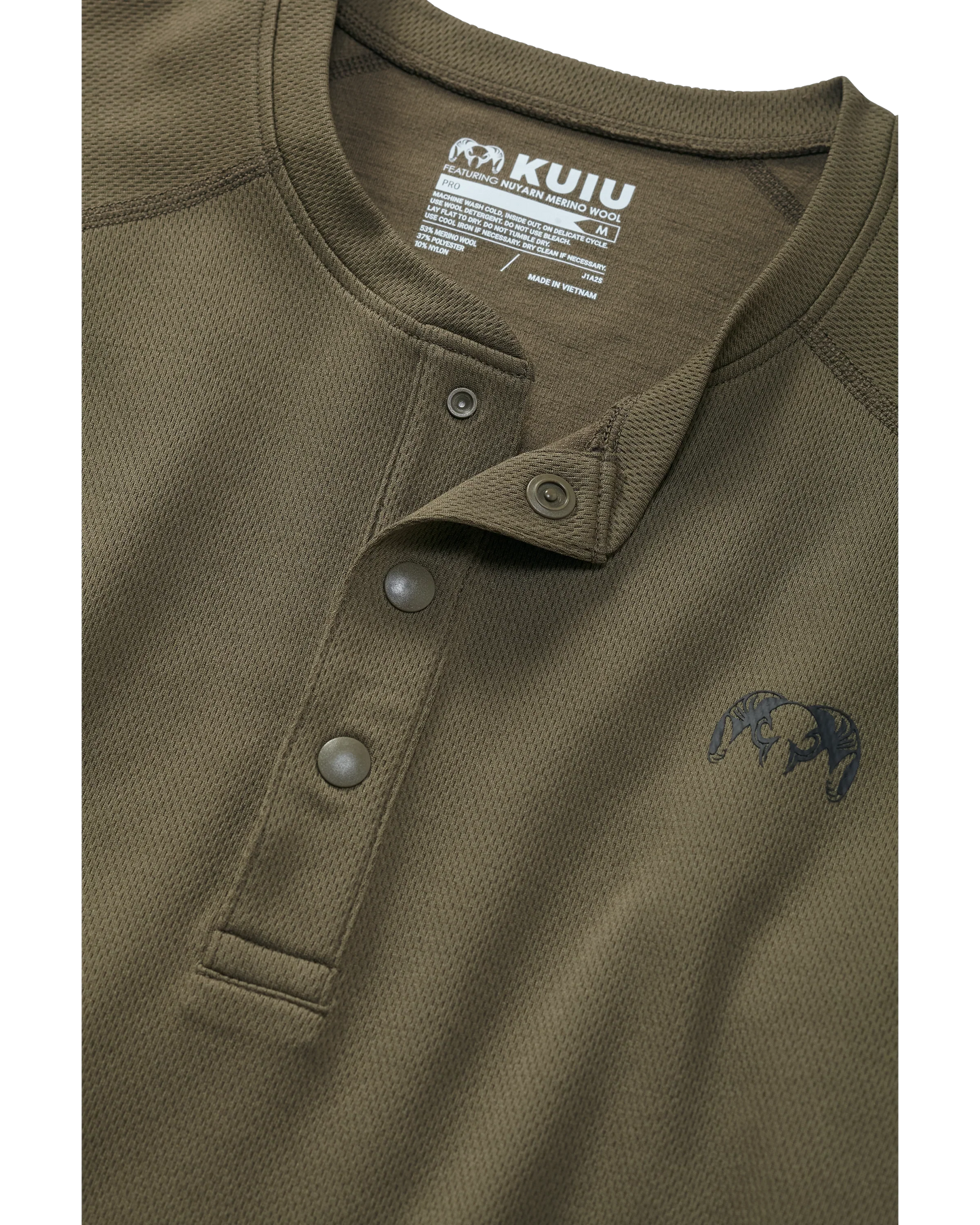 PRO Merino 200 Henley | Ash