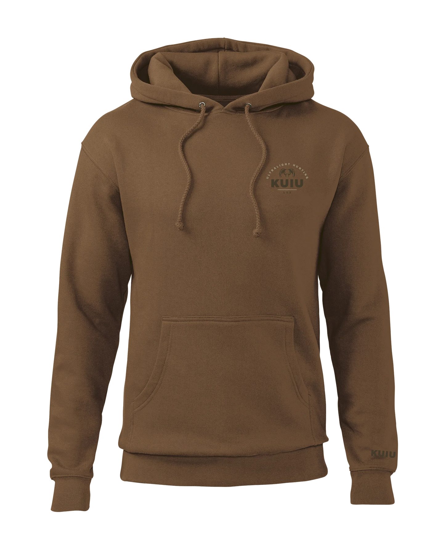KUIU Stacked Chest Logo Hoodie | Saddle