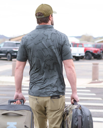 KUIU Performance Polo | Heather Steel Blue