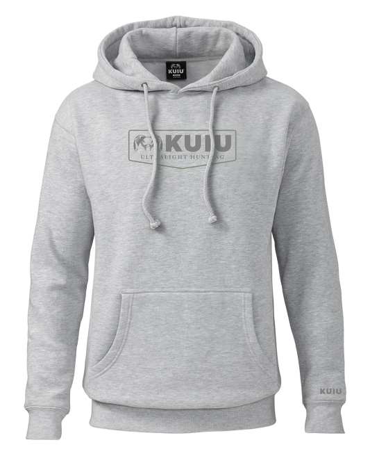 KUIU Shield Logo Hoodie | Heather Grey