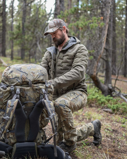 Axis Thermal Hybrid Hooded Jacket | Black-Gunmetal