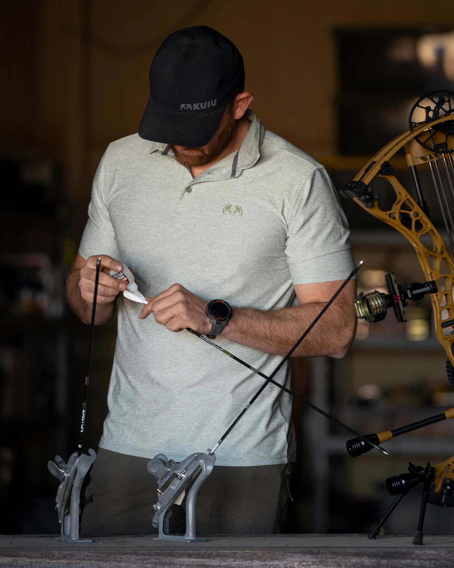 KUIU Performance Polo | Heather Black