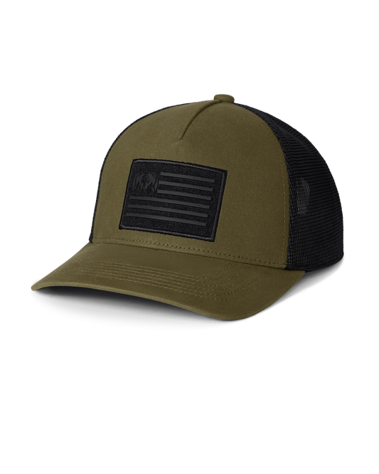 Welded Flag Patch Hat | Olive/Black