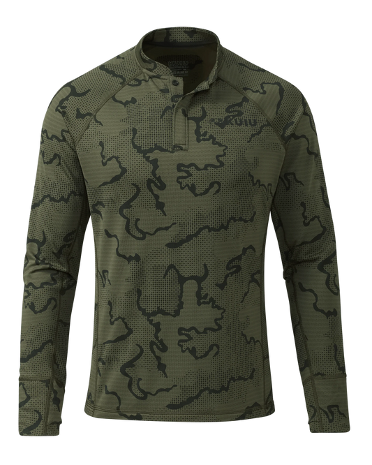 Ridgepoint Fleece Henley | Olive Tonal