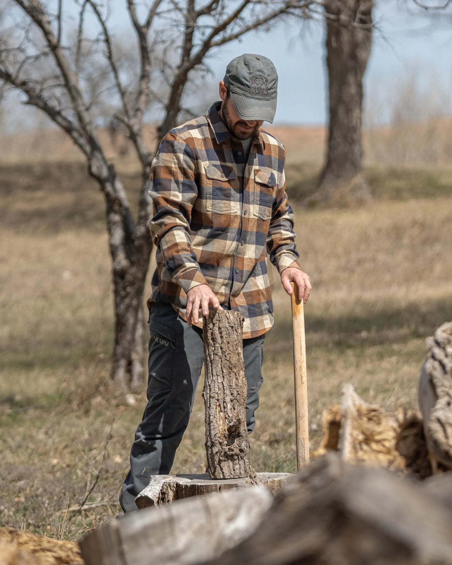 Field Flannel Shirt | Saddle Trio