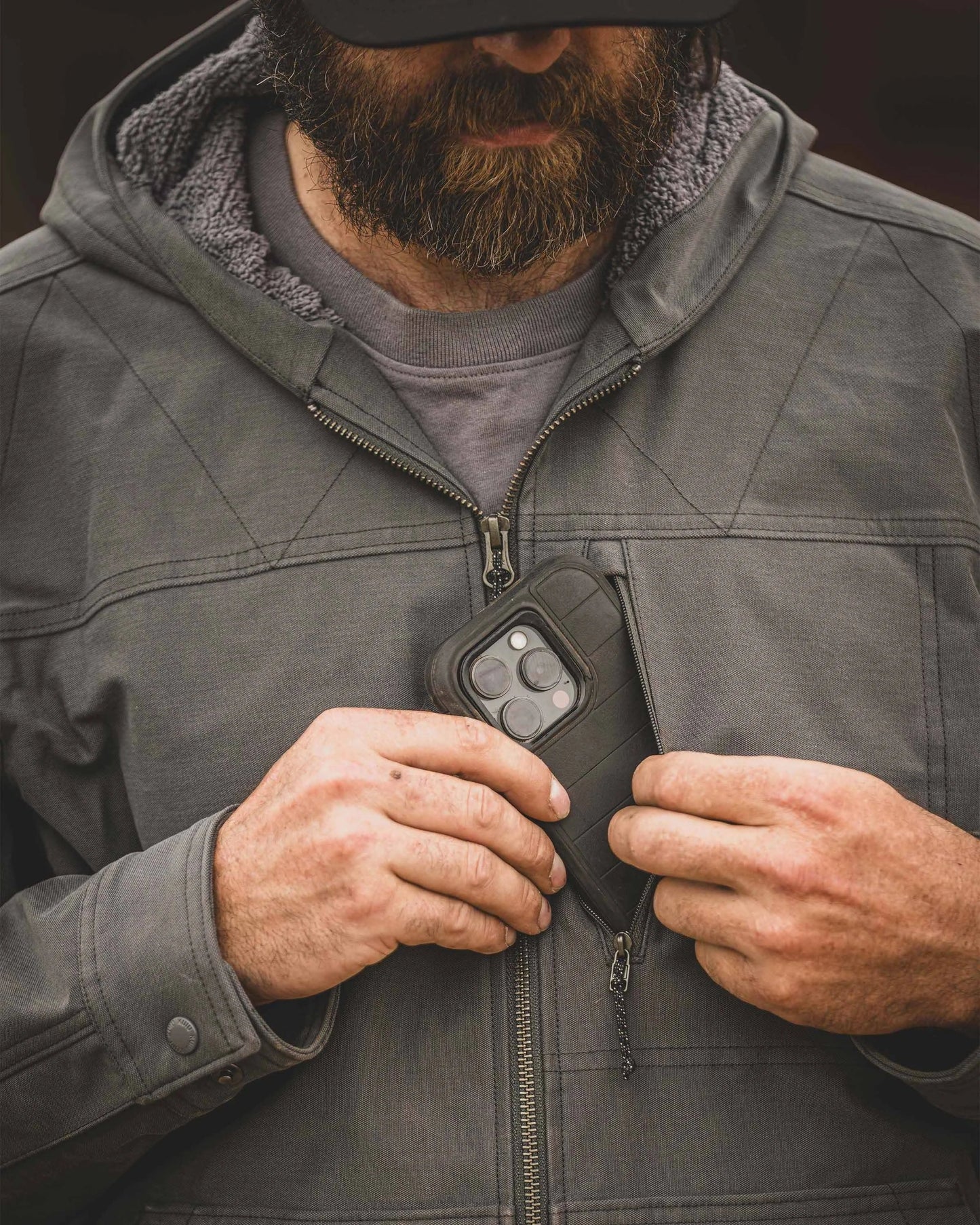 Brawley Hooded Fleece Jacket | Saddle