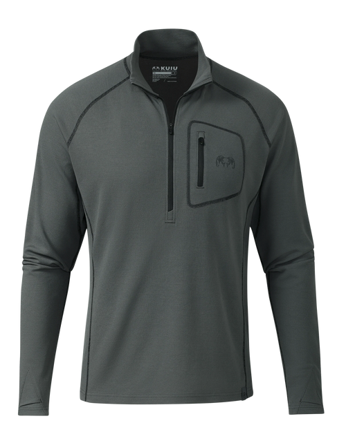 PRO Merino 200 Zip-T | Gunmetal