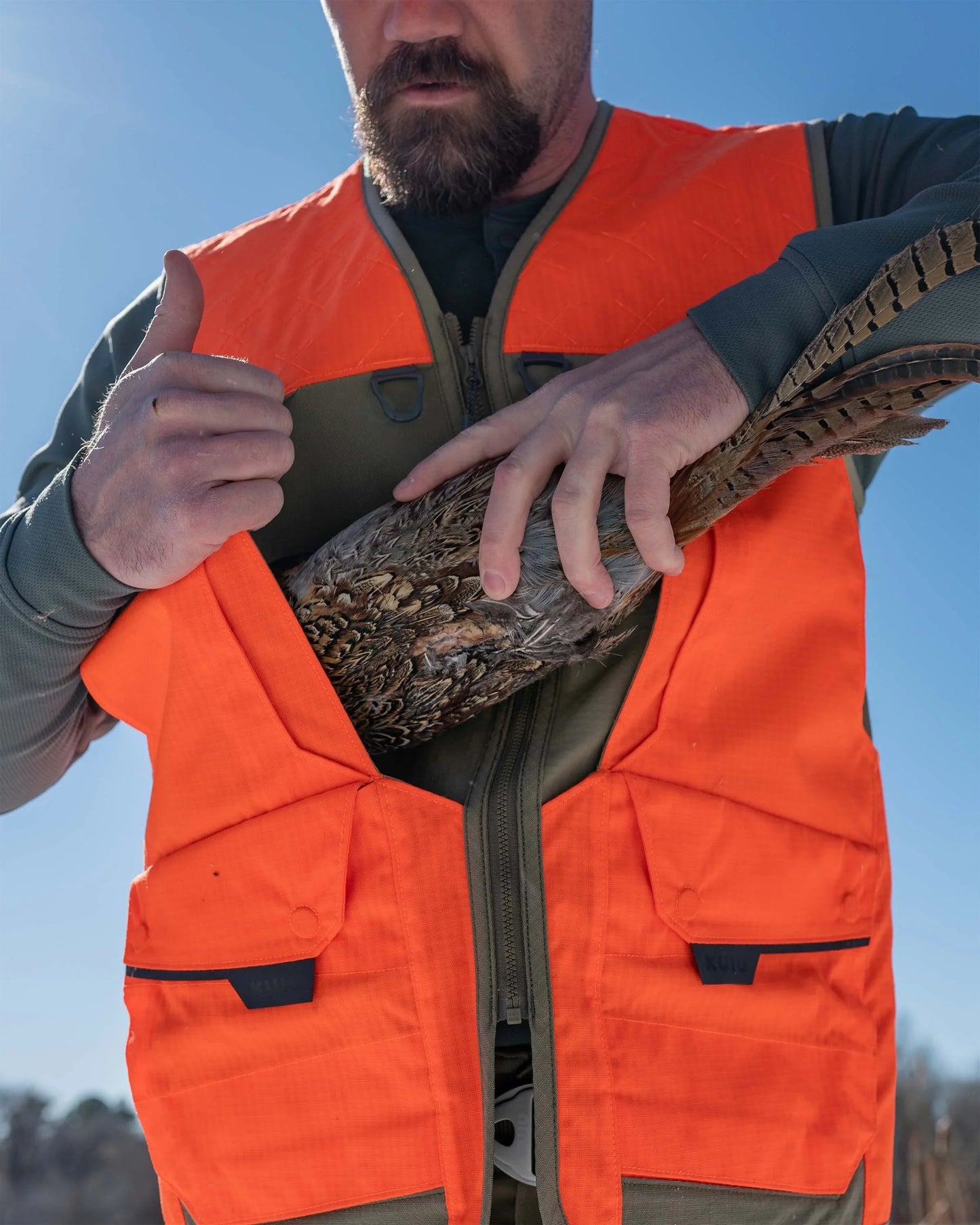 Core Upland Vest | Khaki/Blaze Orange