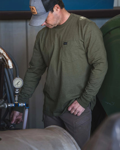 Workgrade LS Pocket Crew | Black