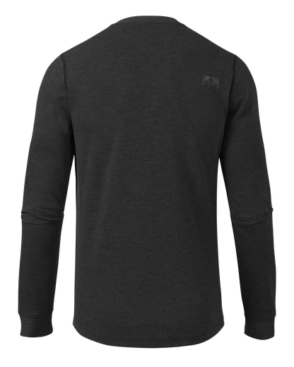 Canyon Waffle Henley | Black Heather