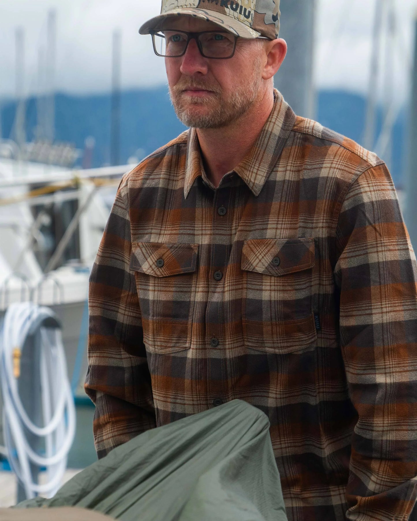 Field Flannel Shirt | Steel Blue Blockline
