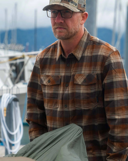 Field Flannel Shirt | Saddle Blockline