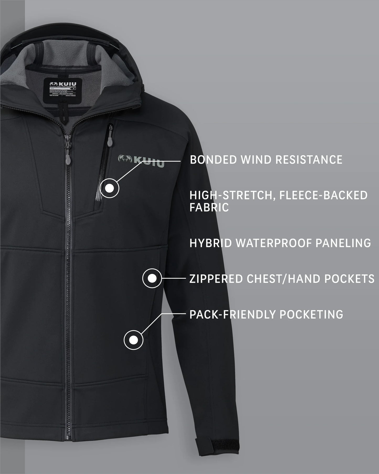 Axis Hybrid Hooded Jacket | Carbon