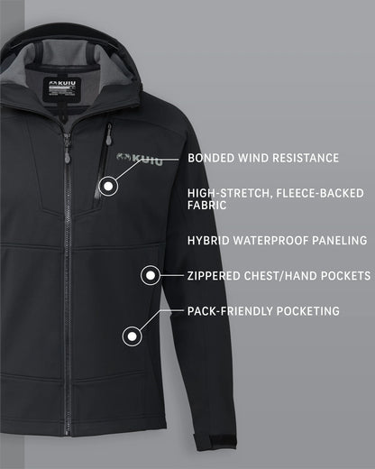 Axis Hybrid Hooded Jacket | Carbon