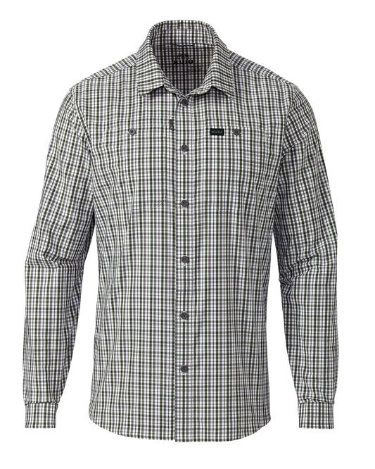 Borrego LS Shirt | Mini Cross Check Verde Plaid