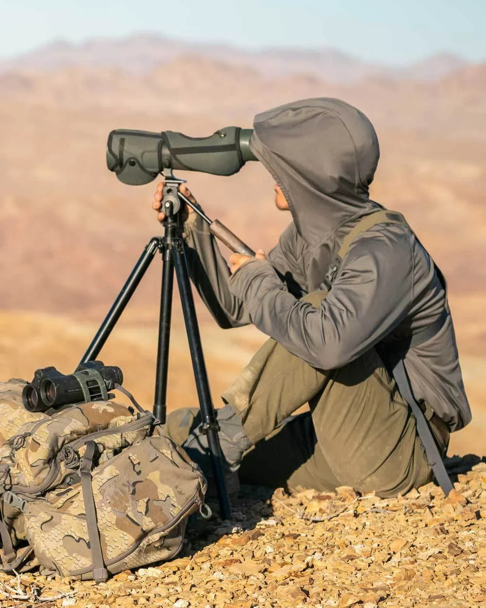 Gila LS Hoodie Gritstone | Dune Gritstone