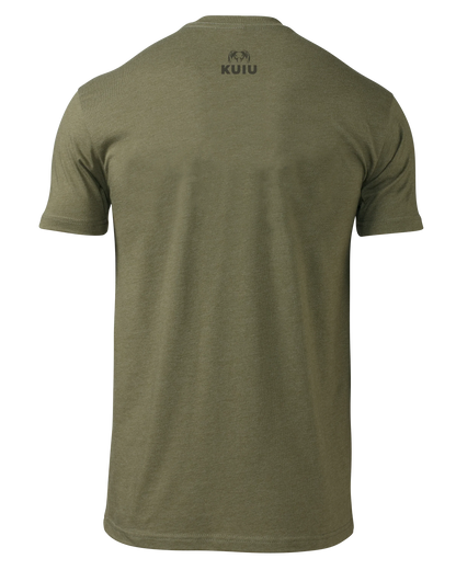 KUIU Topo Block Logo T-Shirt | Military Green