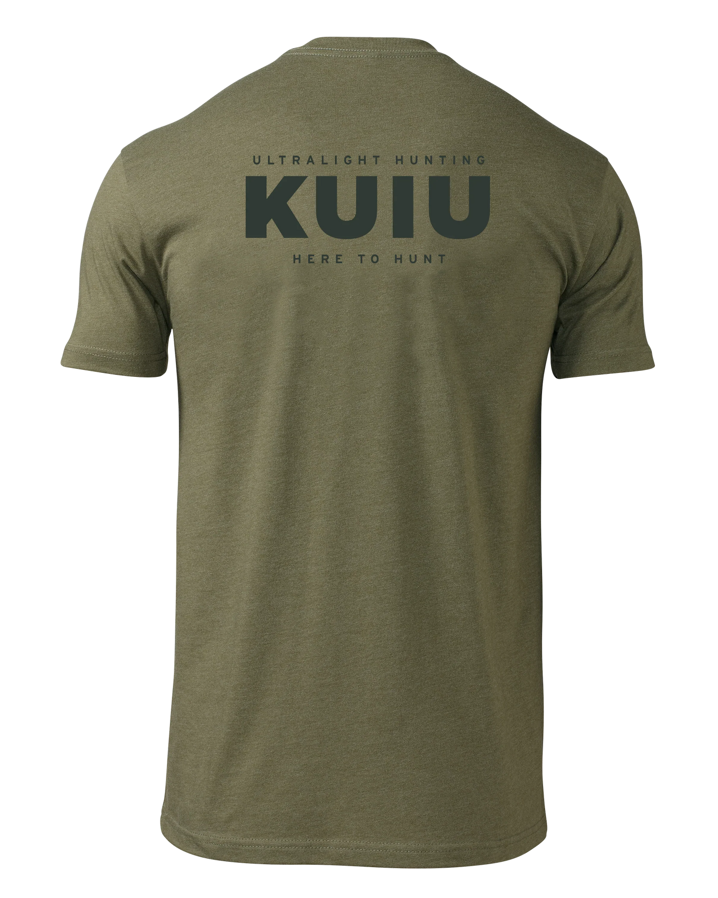 KUIU Here to Hunt Back Logo T-Shirt | Military Green