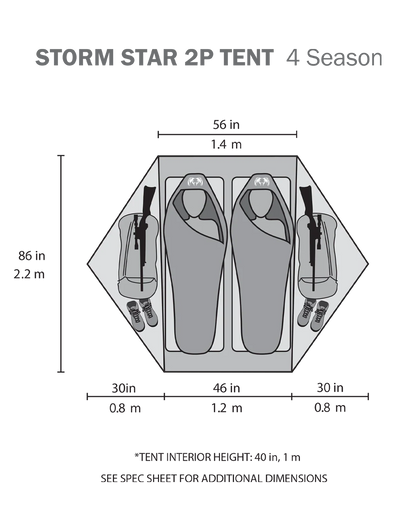 Storm Star 2 Person Tent Set | Major Brown