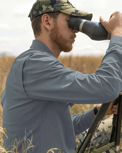 Mesa Vented LS Snap Shirt | Stone