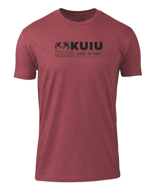 KUIU Topo Here to Hunt T-Shirt | Cardinal