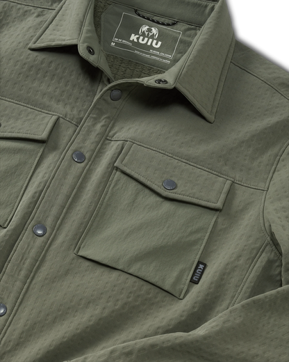 Blockfield Fleece Shirt Jacket | Dark Sage