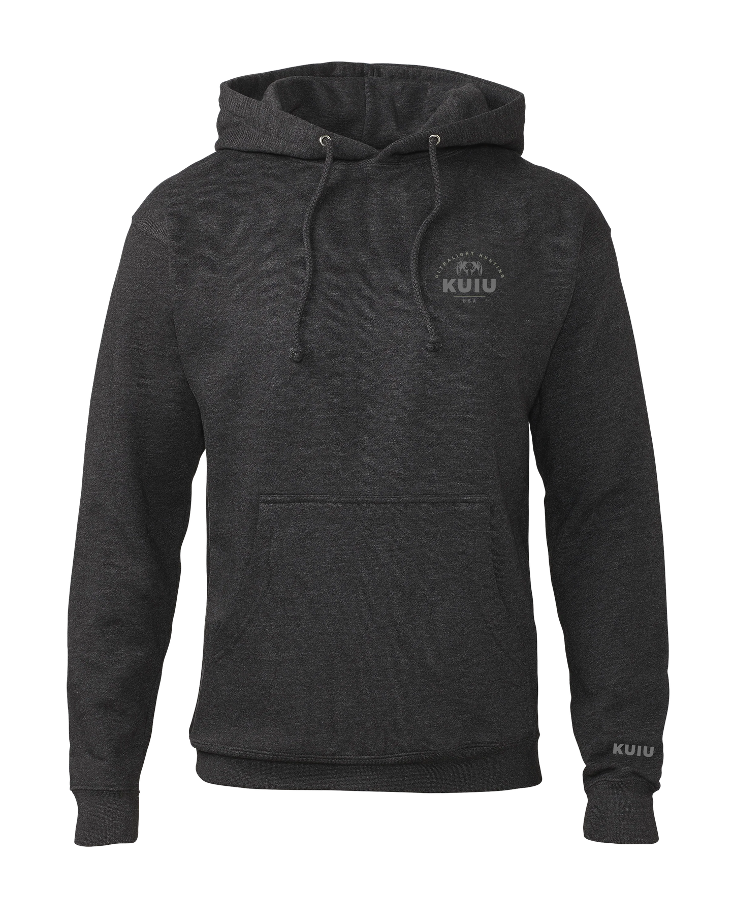 KUIU Stacked Chest Logo Hoodie | Charcoal