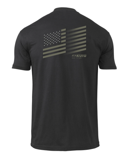 KUIU Solid Flag Fade T-Shirt | Black