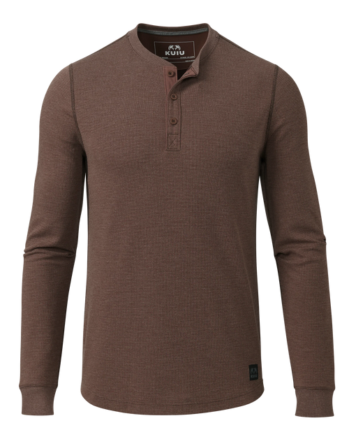 Canyon Waffle Henley | Cedar Heather