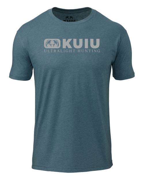 KUIU Block Logo T-Shirt | Indigo/Grey