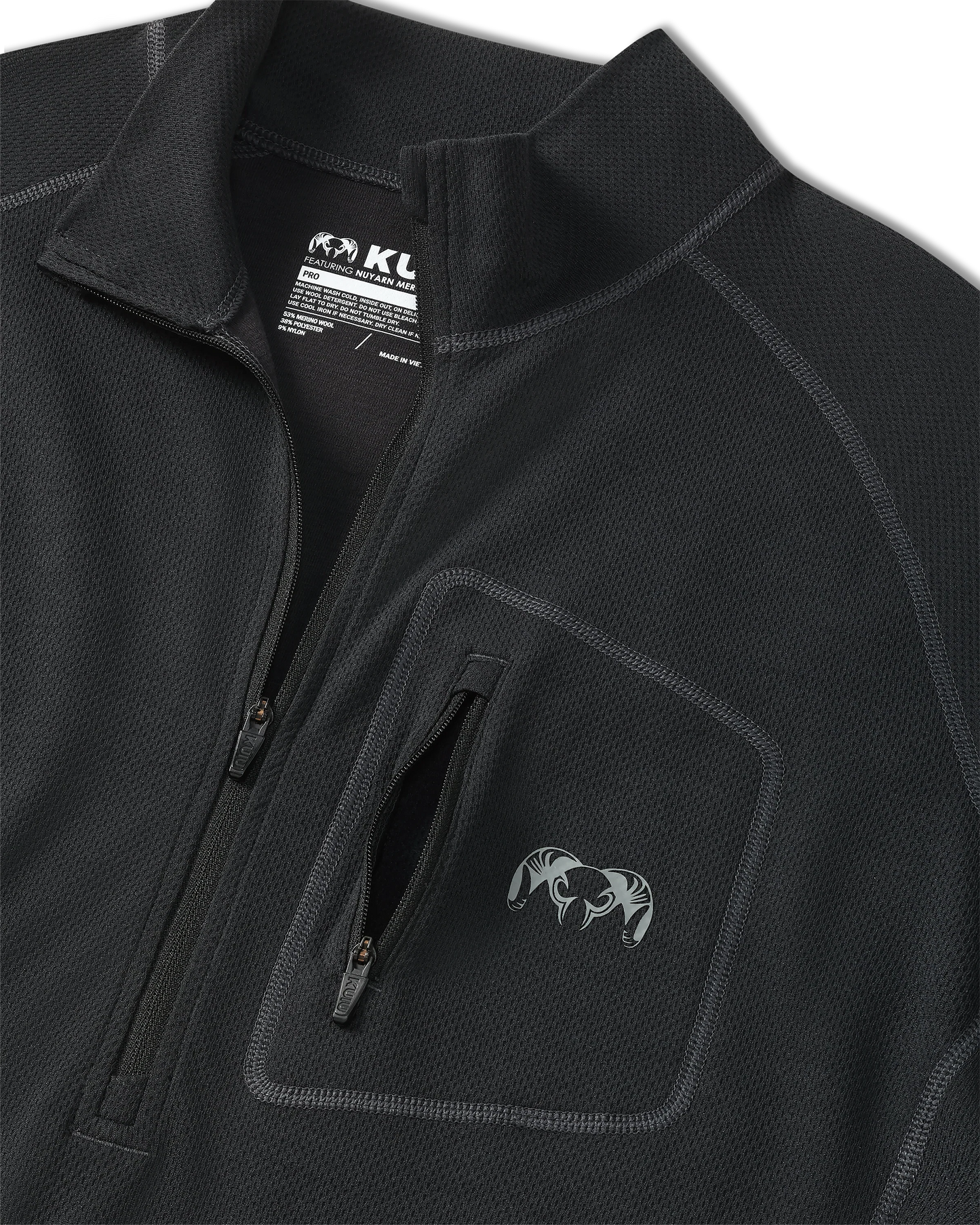 PRO Merino 200 Zip-T | Black