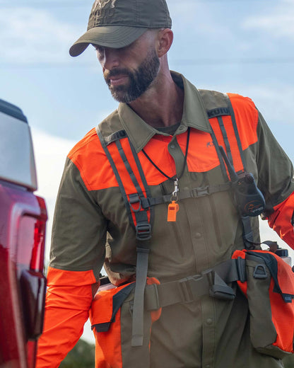 Upland Sporter Shirt | Major Brown/Blaze Orange