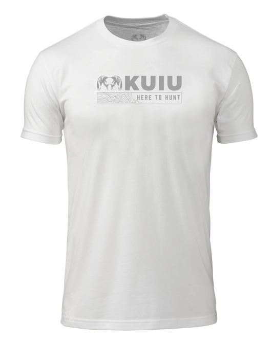 KUIU Topo Here to Hunt T-Shirt | White