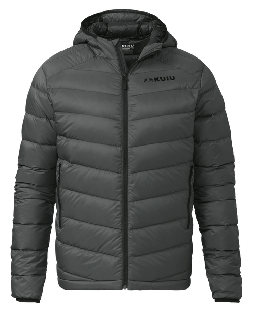 Super Down LT Hooded Jacket | Gunmetal