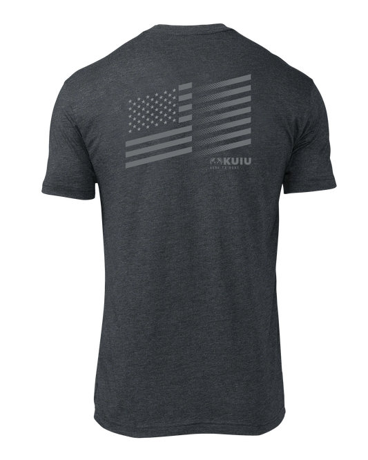 KUIU Solid Flag Fade T-Shirt | Charcoal