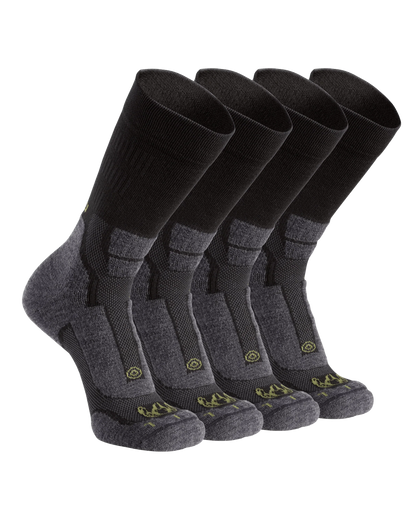 StrongWool Hybrid Crew Sock 4-Pair Pack | Grey Green