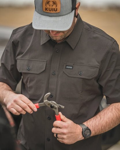 Gauge SS Work Shirt | Asphalt