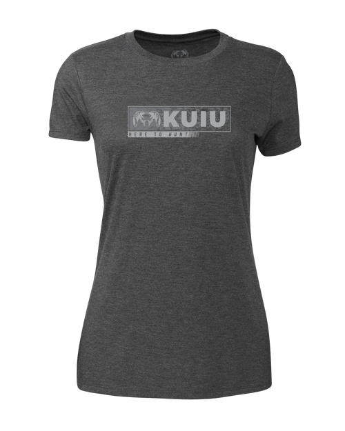 Women's Here to Hunt Gritstone T-Shirt | Charcoal