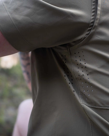 Mesa Vented SS Snap Shirt | Stone