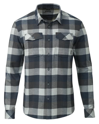 Field Flannel Shirt | Steel Blue Trio