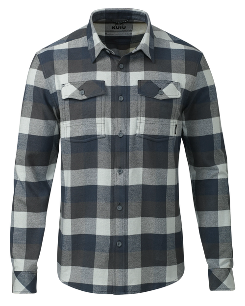 Field Flannel Shirt | Steel Blue Trio