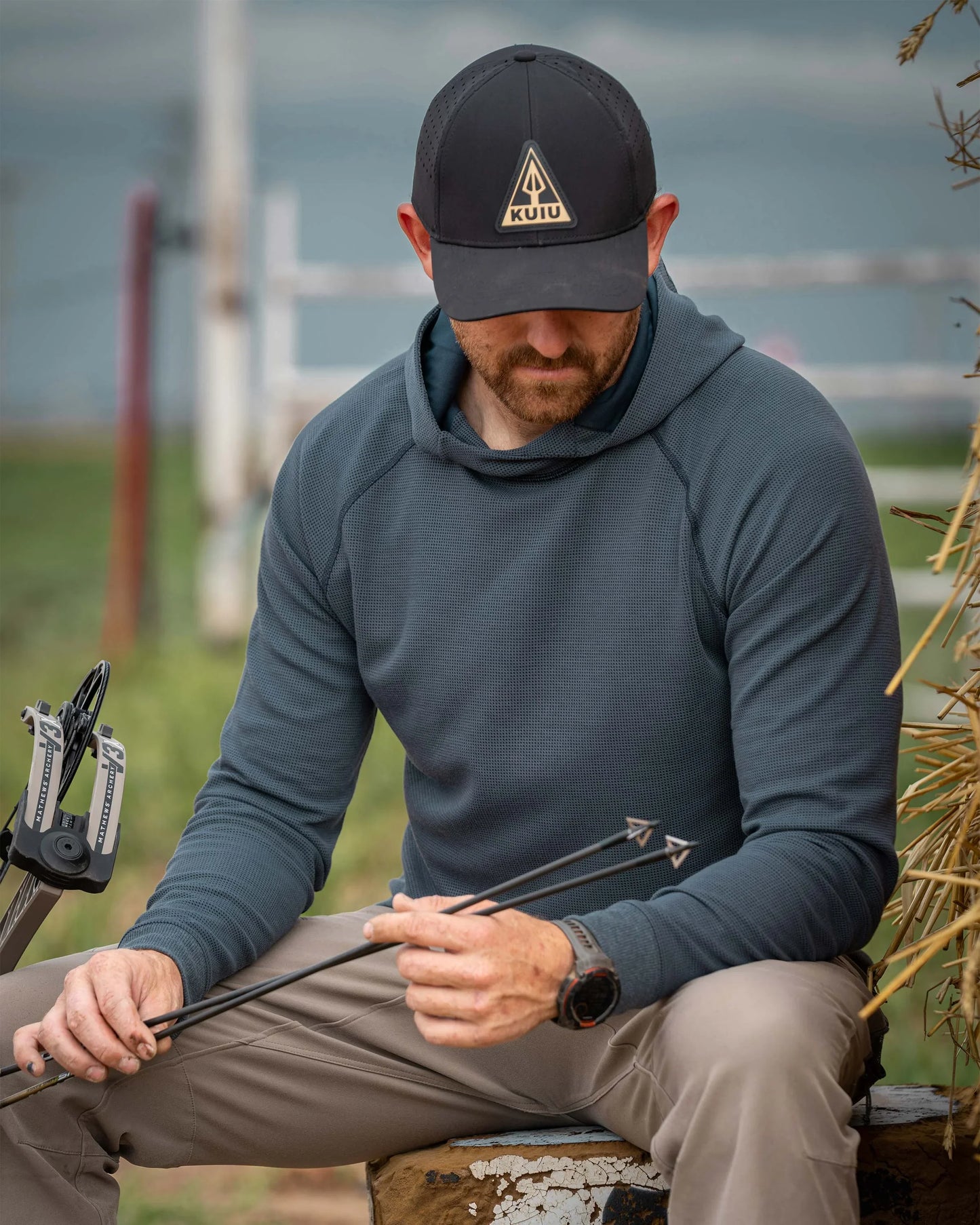 Canyon Waffle Hoodie | Cedar Heather